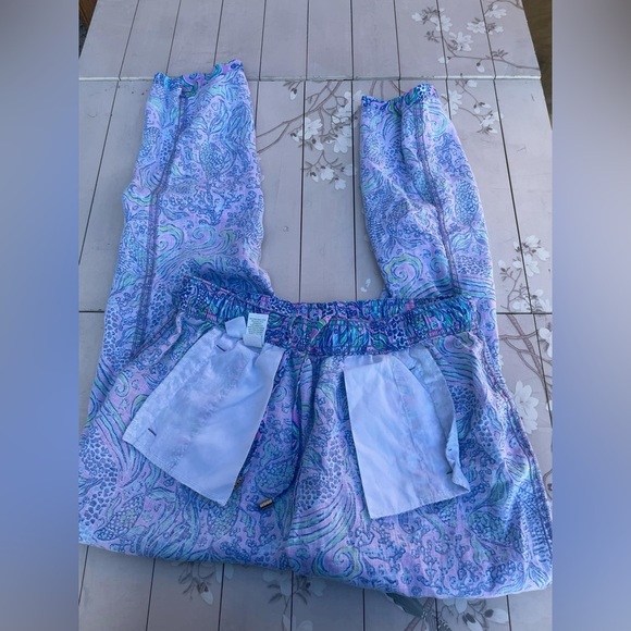 Lilly Pulitzer Blue and Purple Ankle-Length Cropped Pants - Picture 2 of 8